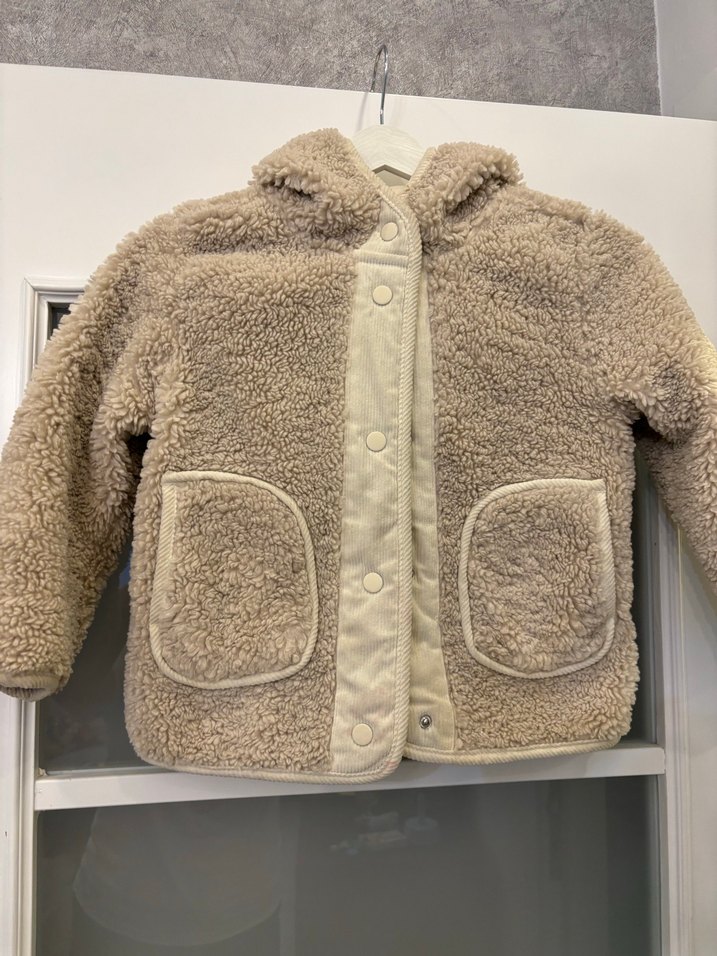 Kanz Bej kapüşonlu  çocuk peluş mont - Görsel 3