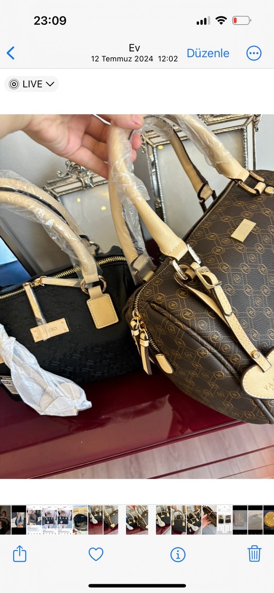 Vakko Siyah Deri Tokalı Kadın Çanta - Görsel 4