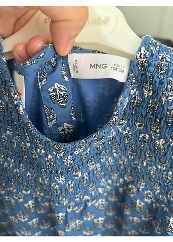 Kız Çocuk mango tam pamuk Elbise - Görsel 3