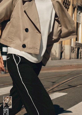 Zara krep pantolon Kadın - Görsel 3