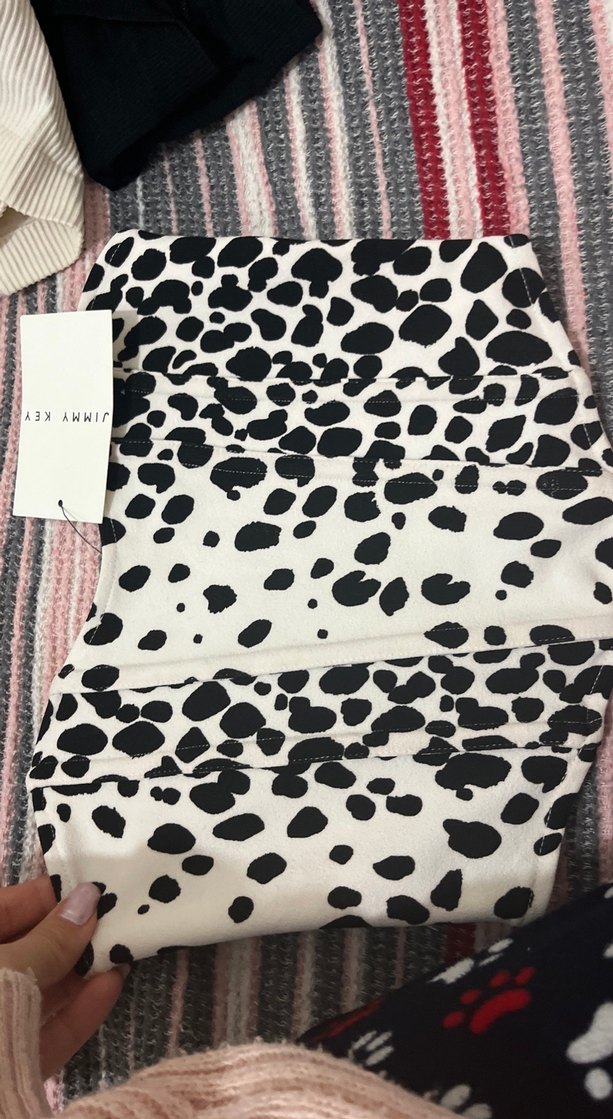 Leopar Desenli Beyaz Straplez Büstiyer - Görsel 2