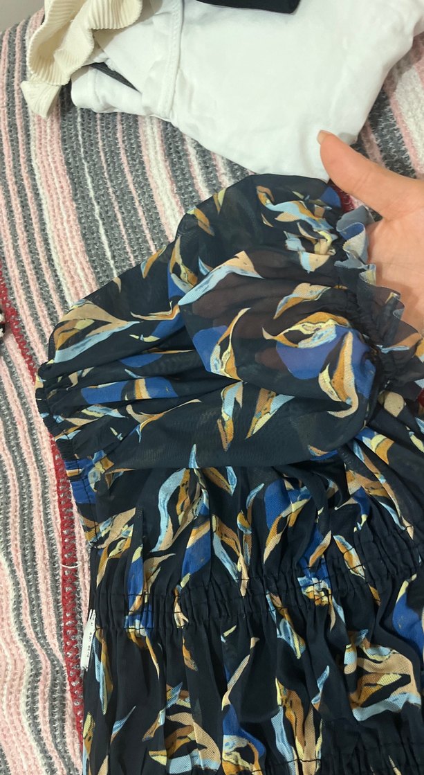 Drapeli Straplez Midi Bluz - Görsel 3