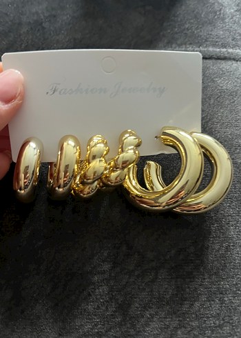 Parlak Altın Kaplamalı Mini Halka Küpeler - Görsel 2