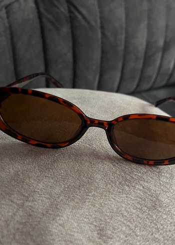 Kahverengi Transparent Retro Kadın Güneş Gözlüğü - Görsel 4