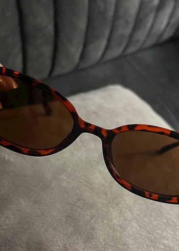 Kahverengi Transparent Retro Kadın Güneş Gözlüğü - Görsel 3