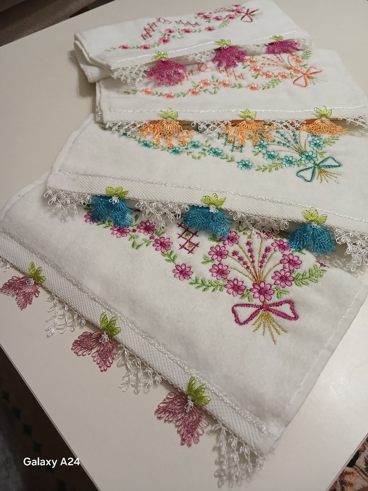 İğne oyası mutfak havlusu 4 adet - Görsel 3