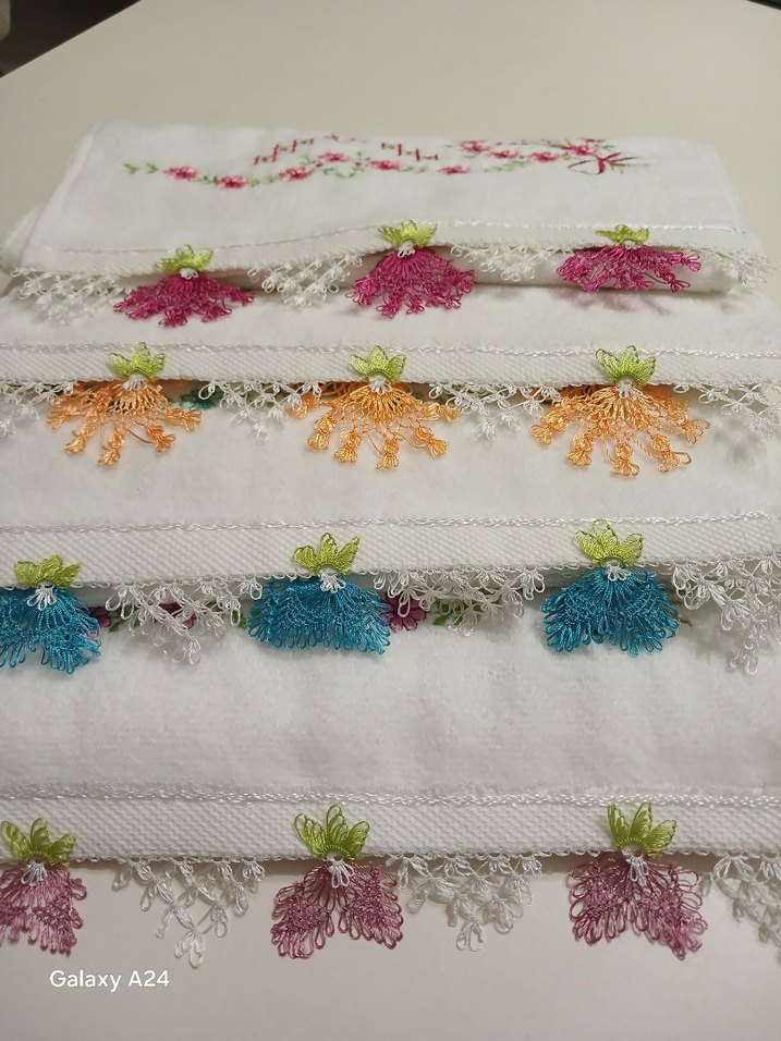 İğne oyası mutfak havlusu 4 adet - Görsel 2