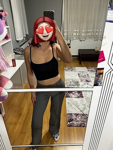Trendyol & Milla Gri kumaş pantolon