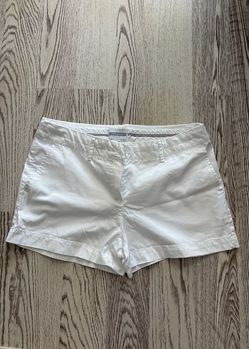 Beyaz Mini Pamuklu Kadın Şort