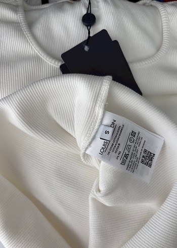 Louis Vuitton Beyaz yuvarlak Yaka Kemerli Midi Elbise