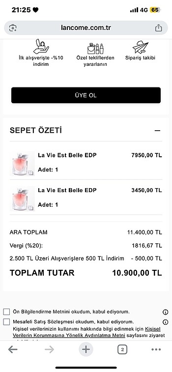 Beden Orijnal lancome