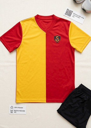 Galatasaray Renkli V Yaka Galatasaray Formasi Xl Beden