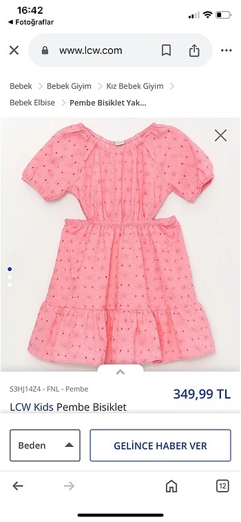 LCW pembe elbise