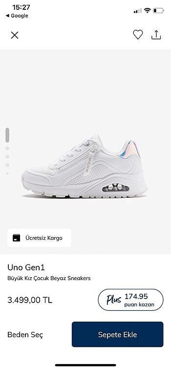 Skechers kız çocuk spor ayakkabı