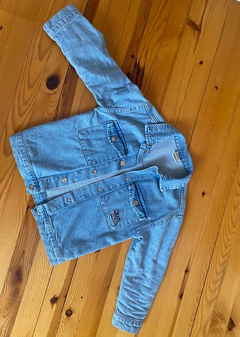Zara Acik Mavi Denim Kiz Cocuk Ceket