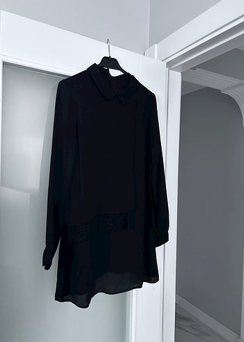 Drapeli Siyah Gotik  Bluz - Görsel 3