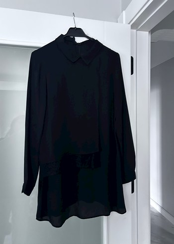 Drapeli Siyah Gotik  Bluz - Görsel 2