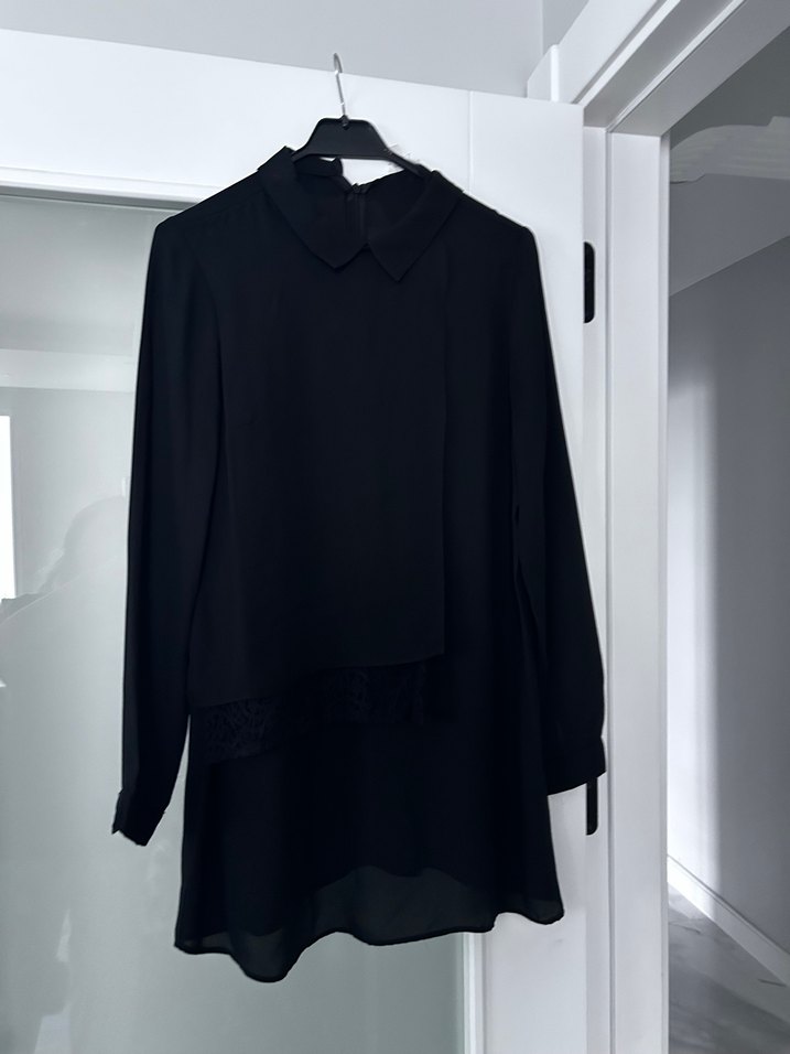 Drapeli Siyah Gotik  Bluz - Görsel 2