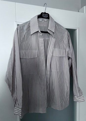 Vizon Çizgili Uzun Kollu Gömlek - Görsel 2