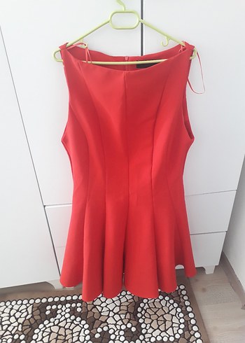 zara kırmızı elbise - Görsel 4