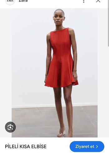zara kırmızı elbise - Görsel 2