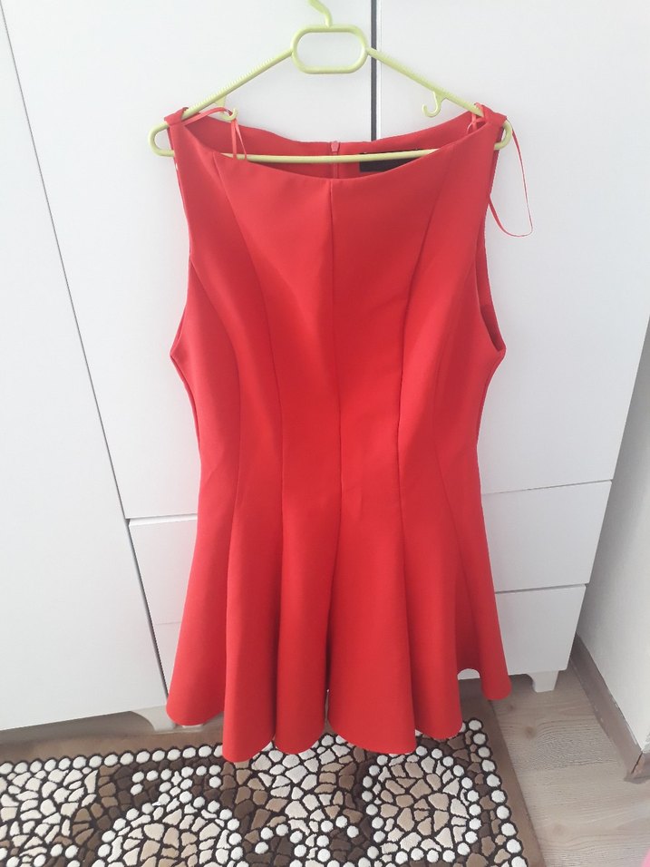 zara kırmızı elbise - Görsel 4