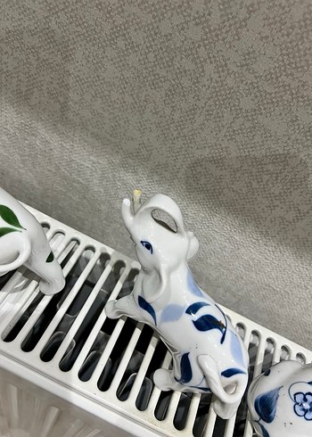 Renkli Desenli Beyaz Fil Biblo Seti - Görsel 3