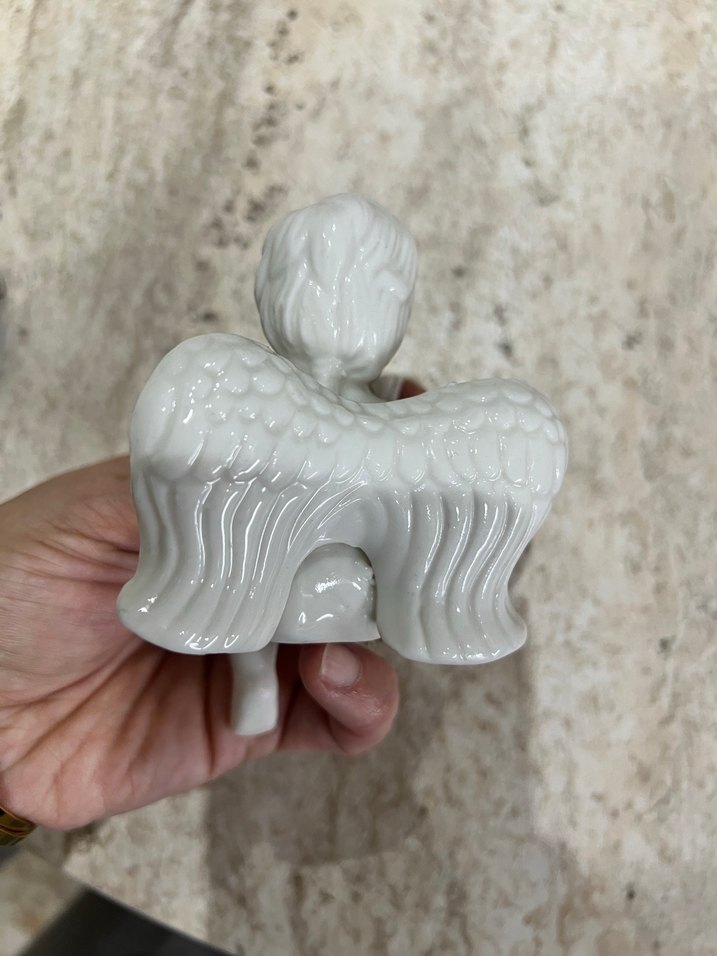 Antika alman Beyaz Kanatlı Melek Biblosu capadimonte - Görsel 3