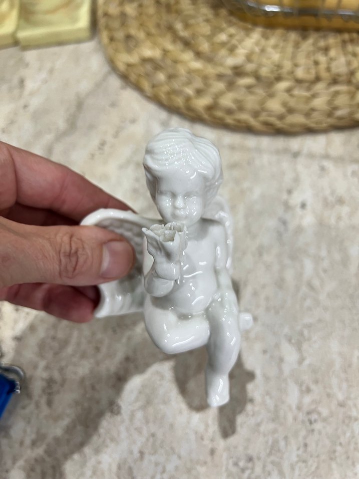 Antika alman Beyaz Kanatlı Melek Biblosu capadimonte - Görsel 5