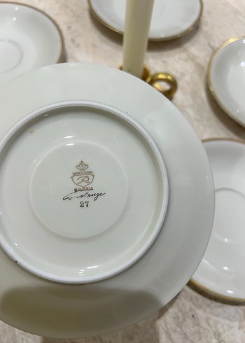 Antika Modern Klasik Beyaz Tabak Seti 5 parça - Görsel 3