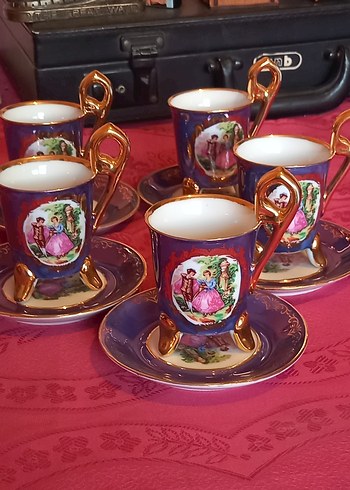 Vintage Love 5 Li Vintage Japon Porselen Kahve Fincani Seti