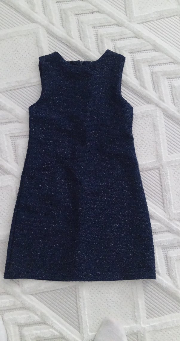 Kolsuz Lacivert Kız Elbisesi - Görsel 2