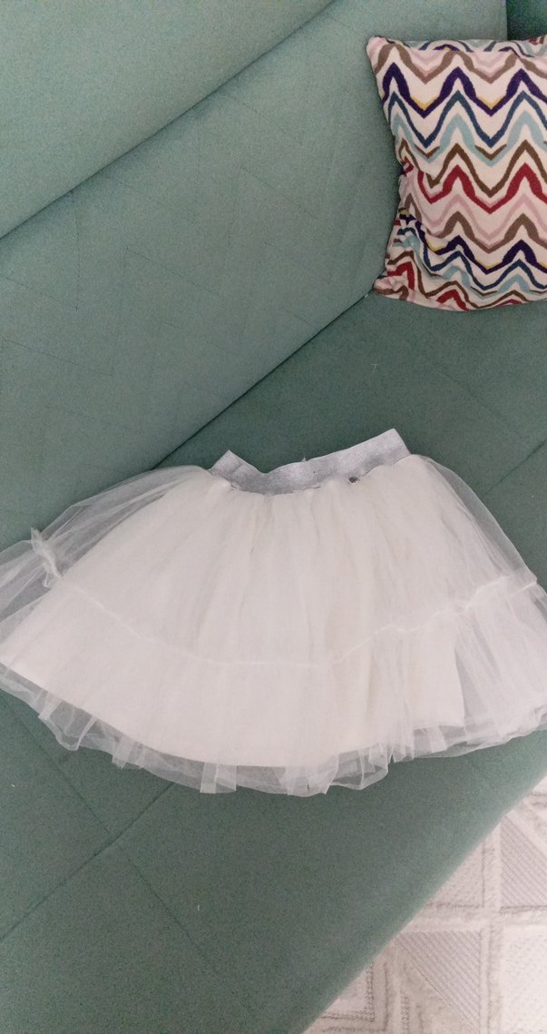 Kız Çocuk Beyaz Fırfırlı Etek - Görsel 2