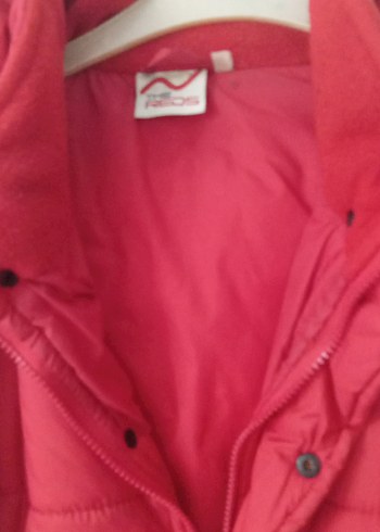 Kırmızı Kadın Midi Boy Düğmeli Kaban - Görsel 2