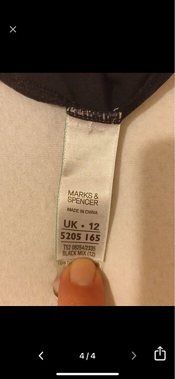 l Beden siyah Renk Marks&Spencer 42 beden mayo