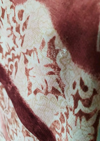 Bohem V Yaka Dantel Detaylı Midi Elbise - Görsel 6