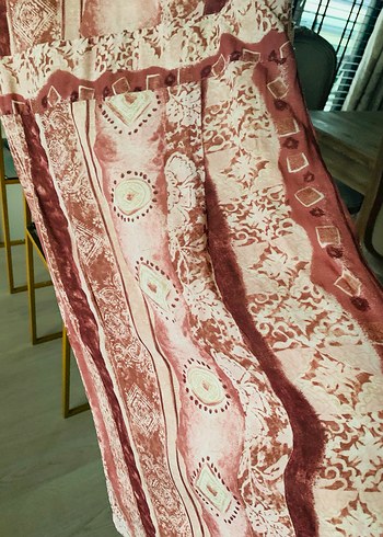 Bohem V Yaka Dantel Detaylı Midi Elbise - Görsel 5