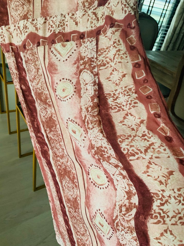 Bohem V Yaka Dantel Detaylı Midi Elbise - Görsel 5