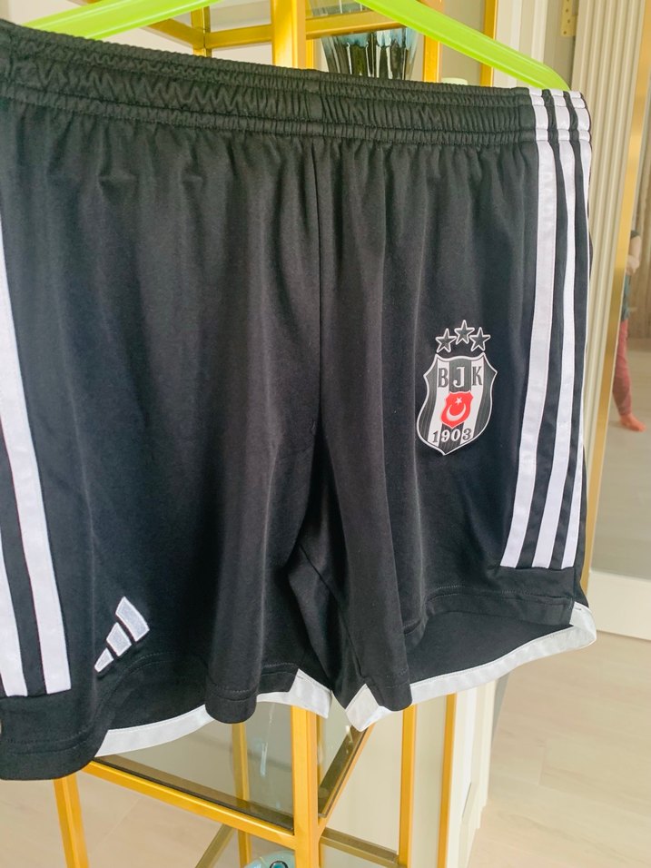 Siyah Mini Spor Şort Beşiktaş - Görsel 2