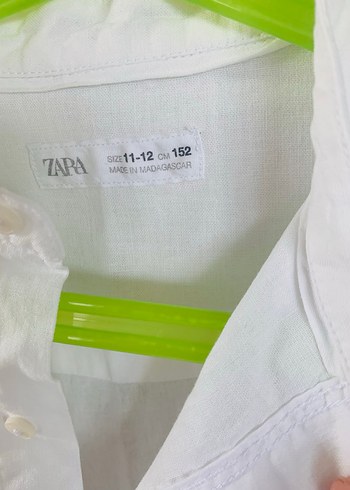 Düğmeli Beyaz Keten erkek çocuk Gömlek - Görsel 5