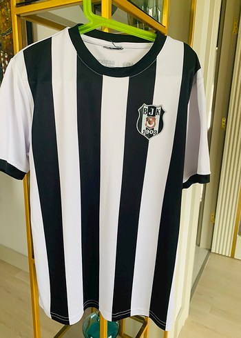 Erkek Siyah Beyaz Çizgili Kısa Kollu Forma Takımı - Görsel 7