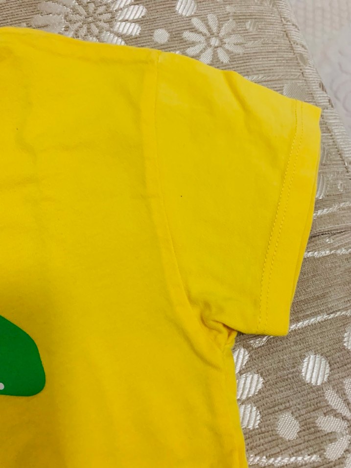 Sarı Kız Çocuk Kısa Kollu Baskılı Tişört - Görsel 3