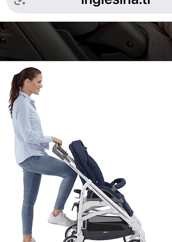 İnglesina Bebek Arabası Gri Detaylı - Görsel 3