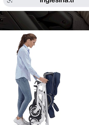 İnglesina Bebek Arabası Gri Detaylı - Görsel 4