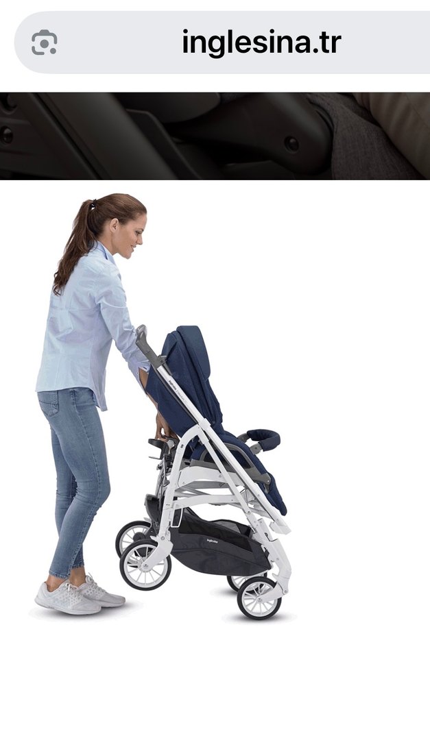 İnglesina  Bebek Arabası Gri Detaylı - Görsel 2