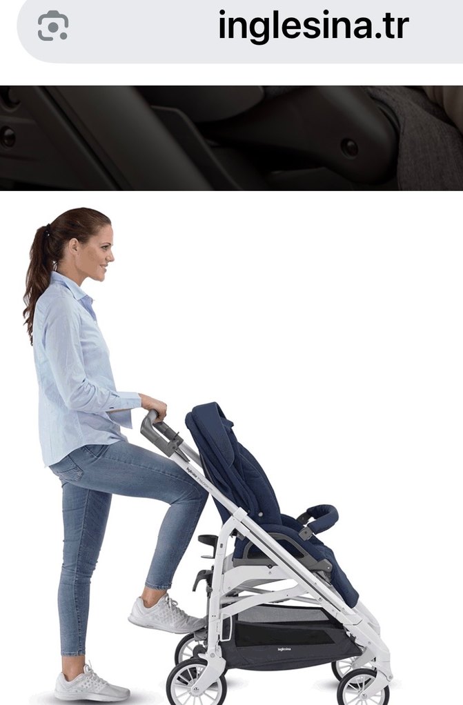 İnglesina  Bebek Arabası Gri Detaylı - Görsel 3