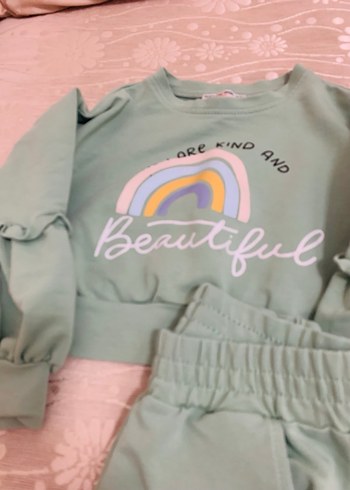 Pastel Renkli Kız Bebek Fırfırlı Takım - Görsel 5