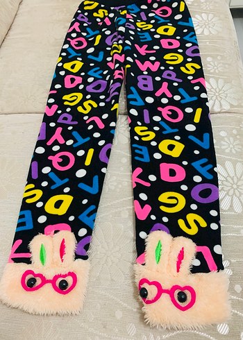 Renkli Pop Kültür Baskılı Kız Taytları - Görsel 5