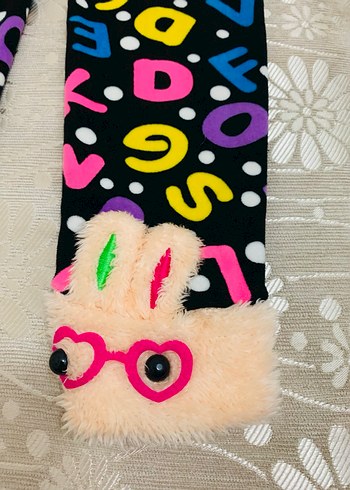 Renkli Pop Kültür Baskılı Kız Taytları - Görsel 4