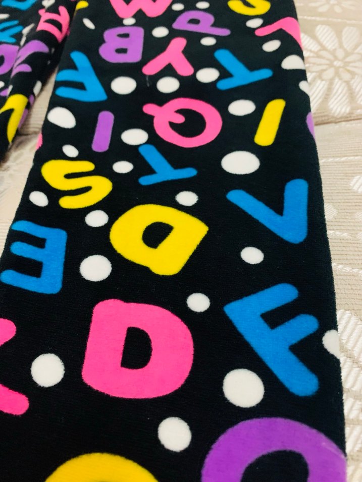 Renkli Pop Kültür Baskılı Kız Taytları - Görsel 3